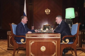 Дмитрий Медведев и Александр Хинштейн: встреча по безопасности Курской области