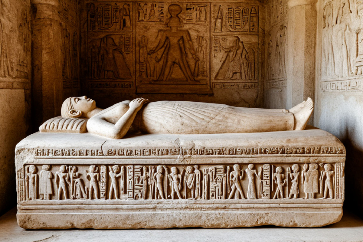 В Италии нашли саркофаг с сохранившейся мумией возрастом 2 000 лет