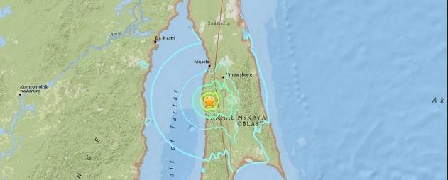 На Сахалине 25 января зафиксировано землетрясение магнитудой 4,4