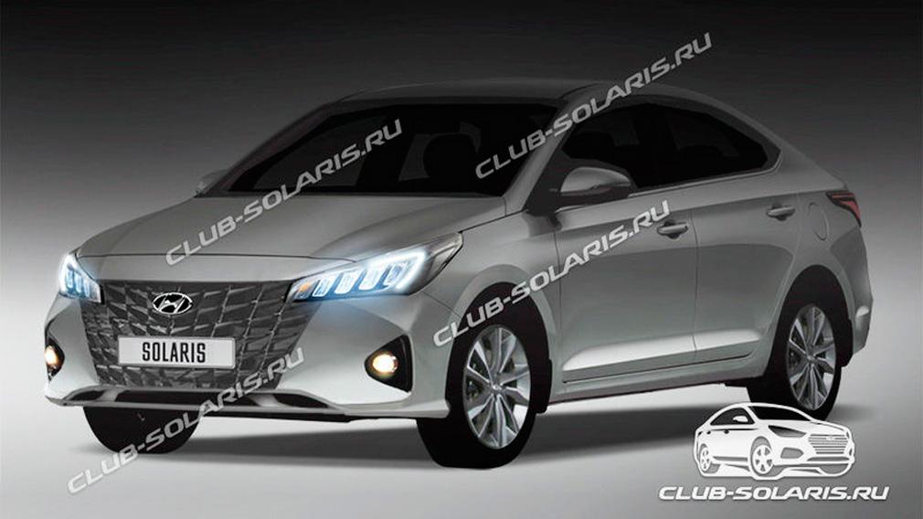 В Сети опубликовали фото обновленного Hyundai Solaris для России