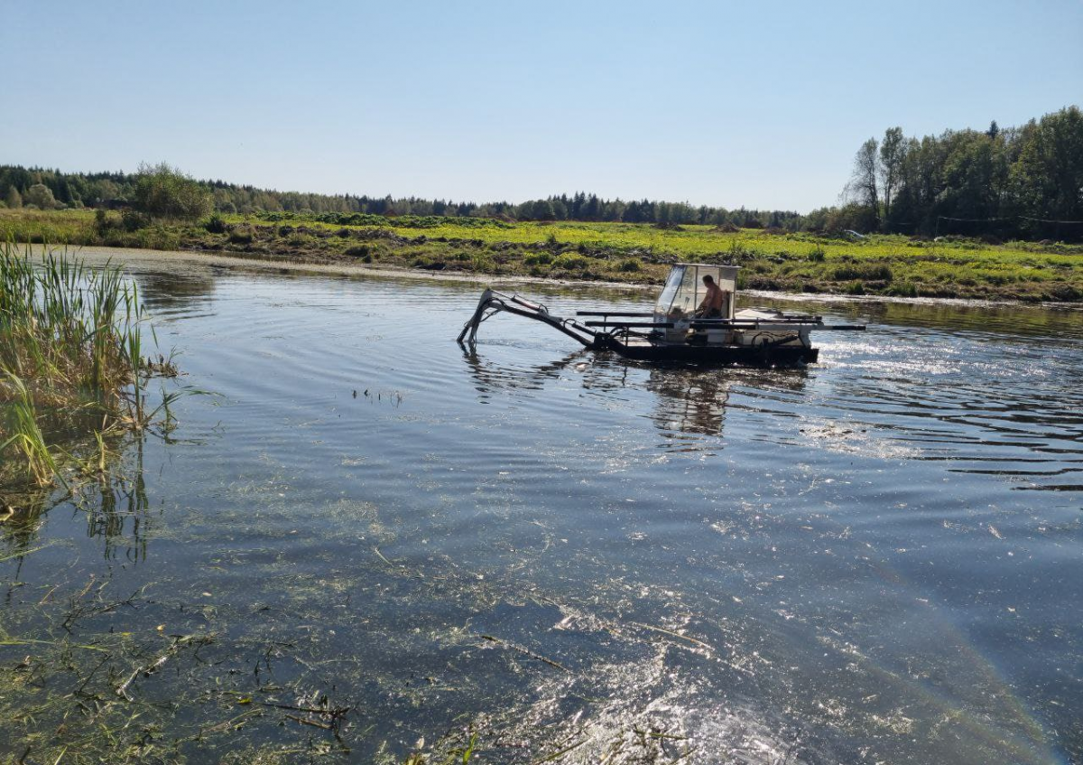 В Рузском муниципальном округе завершена масштабная очистка пруда и русла реки Турица