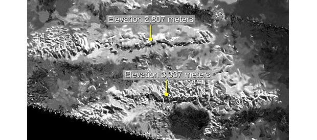 NASA показало снимок самой высокой горы Титана