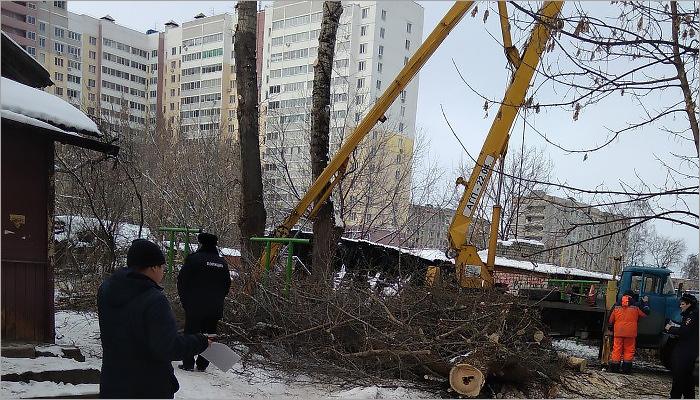 В Брянске при падении автовышки пострадали два человека