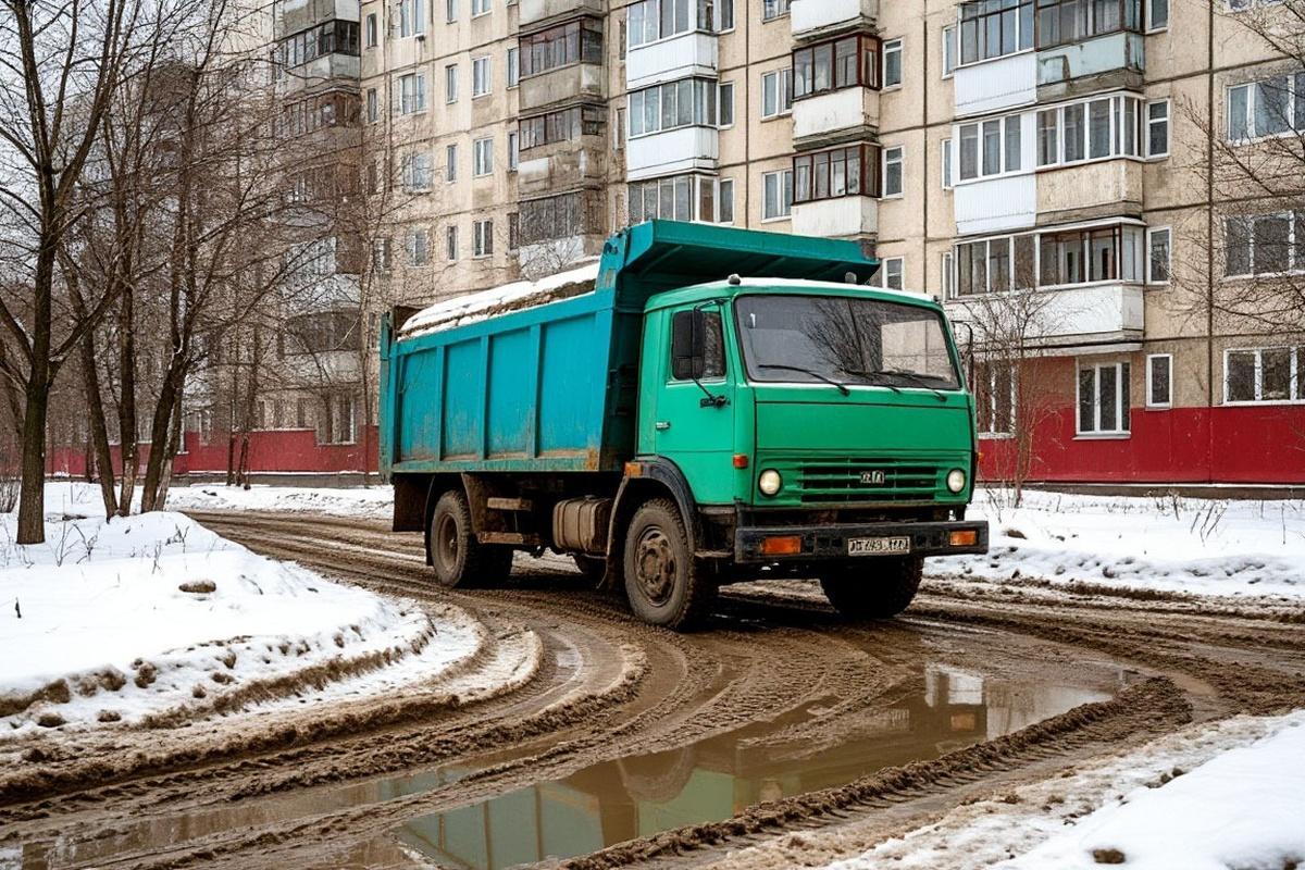 Весенняя распутица парализовала вывоз мусора в десятках дворов Новосибирска