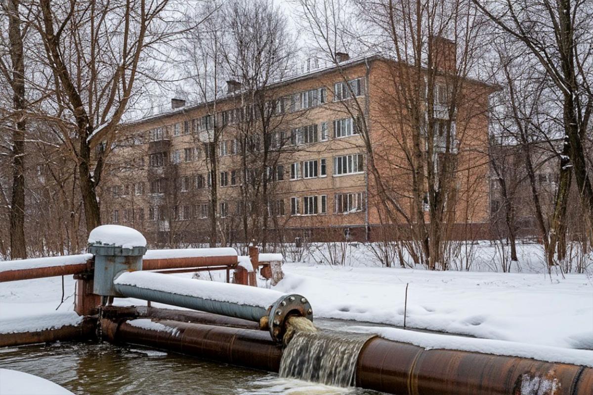 В столице Хакасии прорвало трубу, 14 тысяч человек остались без тепла