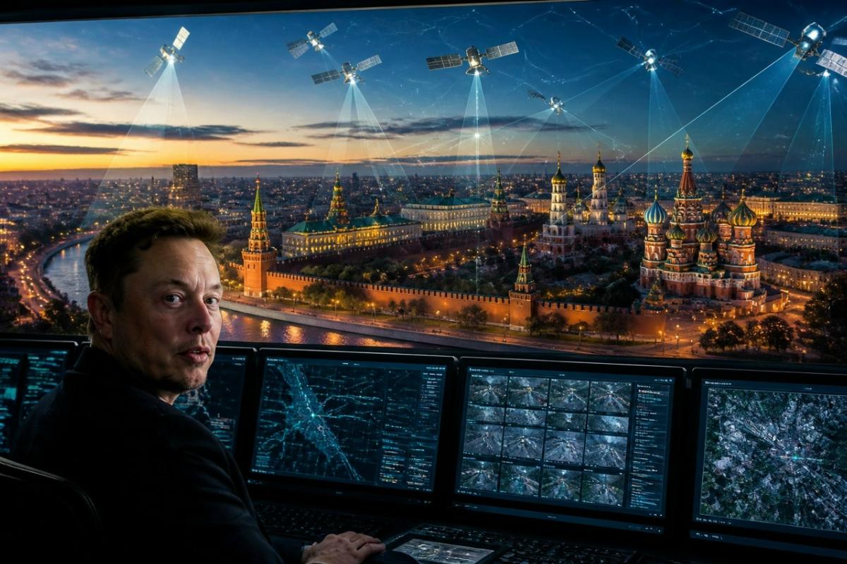 Что это такое, Илон Маск? В пользу кого шпионят спутники Starlink над Москвой