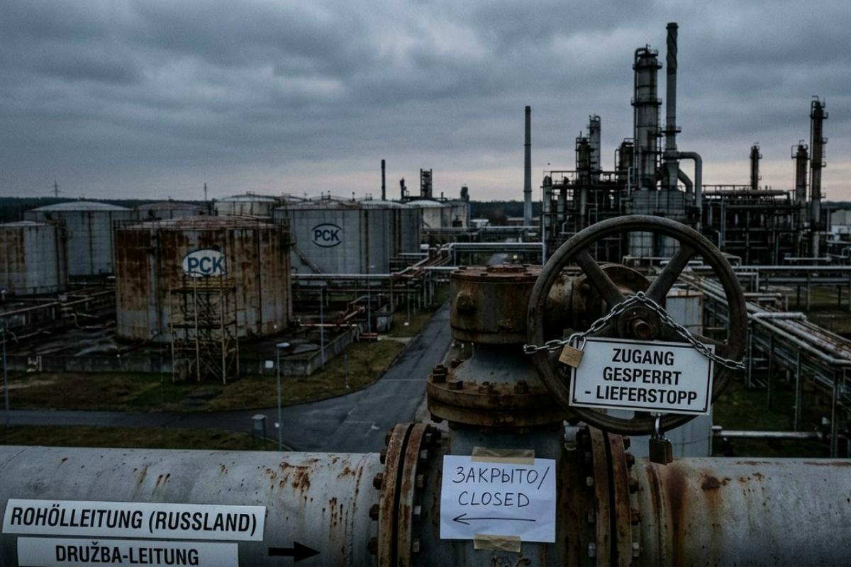 Россия закрыла кран. Германия осталась без нефти и без вариантов. Что ждет немецкие НПЗ?
