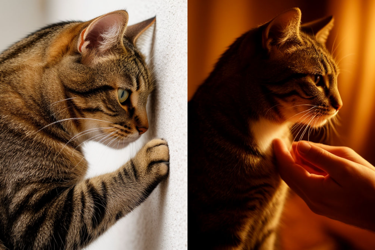 Ваша кошка упирается лбом в стену? Не ждите, счёт идёт на минуты. Срочно к ветеринару