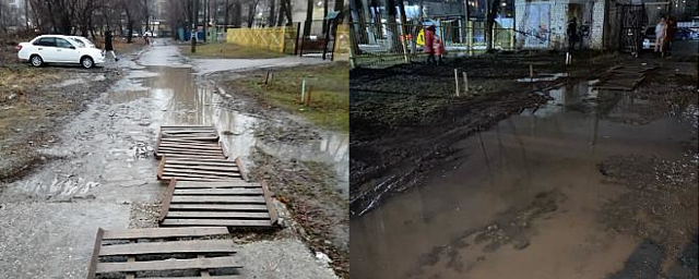 Жители Ленинского района Саратова жалуются на состояние тротуаров, ведущих к детсадам