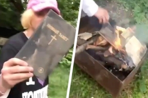 В Ставропольском крае трое подростков сожгли Библию и сняли свои действия на видео