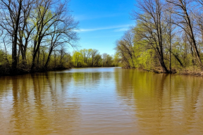 В Йошкар-Оле вода подступает к Центральному мосту