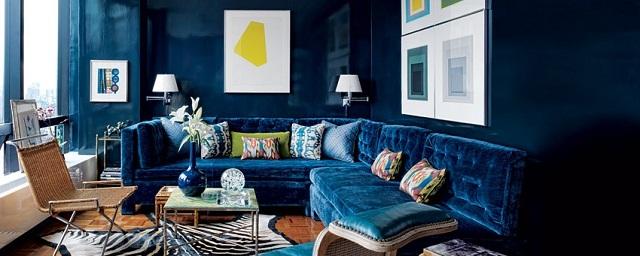 Синий цвет в дизайне интерьера дома