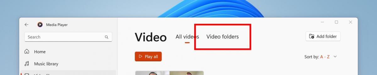 В скором времени плеер в Windows 11 получит функцию просмотра папок внутри видеотеки