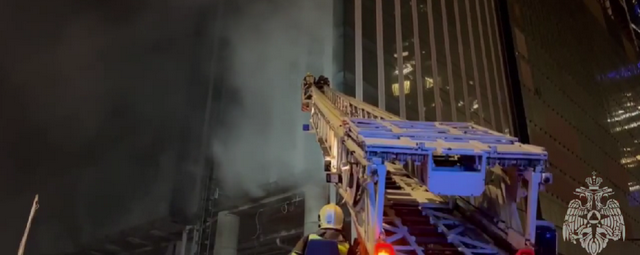 В Москве потушили пожар в строящейся башне Moscow Tower