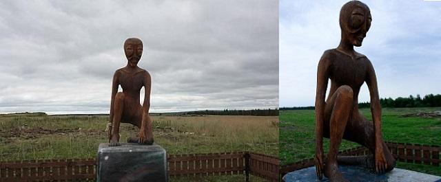 В Пермском крае «похищен» памятник инопланетянину Алешеньке