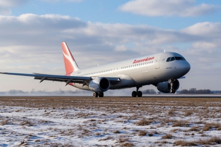 Пассажирский самолет с россиянами совершил экстренную посадку в степи Казахстана