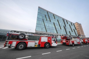 Noon on November 15, fire drills were held at Pulkovo Airport