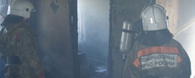 В Выборгском районе Петербурга в пожаре пострадала женщина