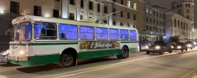 В Чебоксарах на маршрут №1 выйдет новогодний ретро-троллейбус