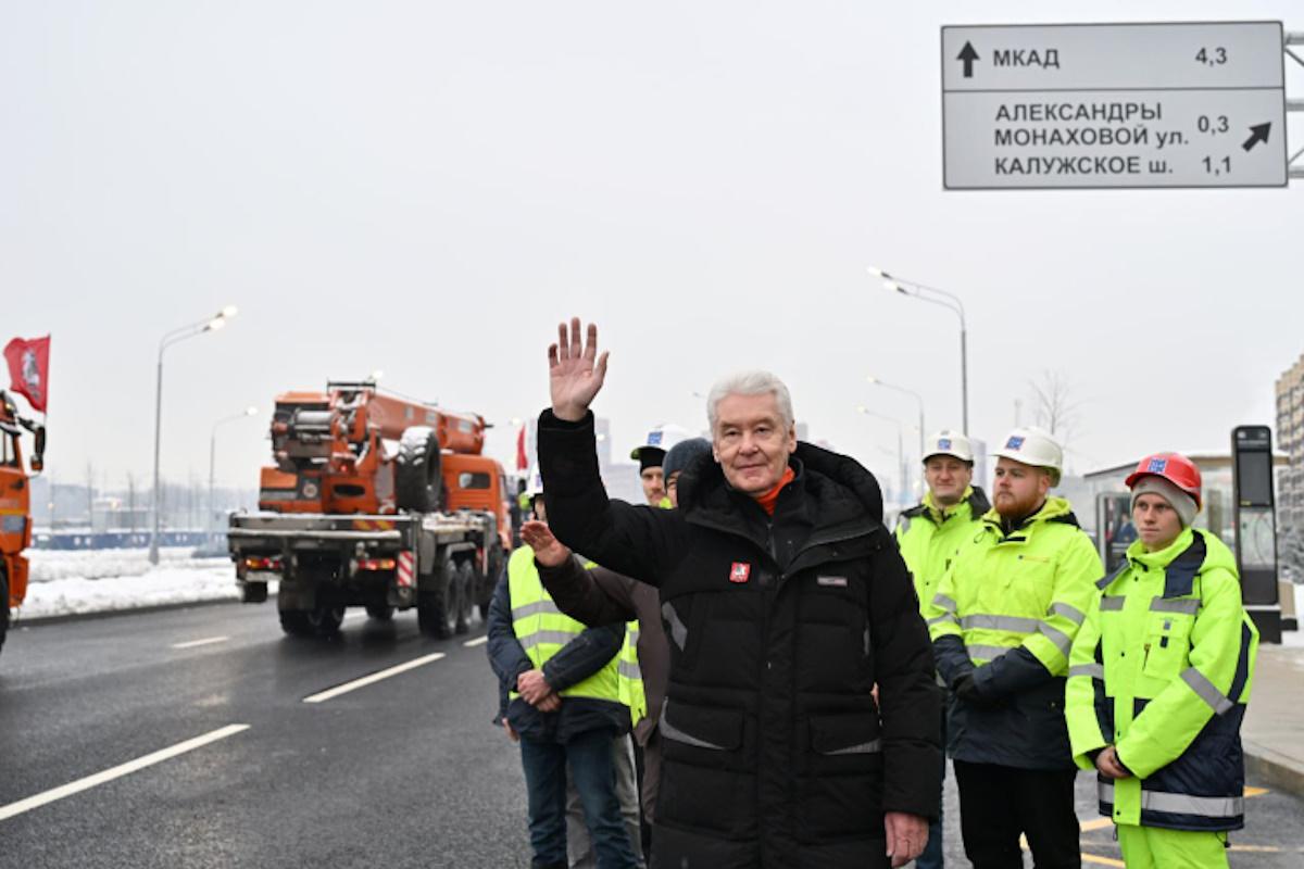 Собянин: открытие новой трассы в Коммунарке улучшится транспортное обслуживание района