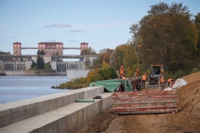 В Рыбинске укрепляют берег Волги и создают рекреационную зону для горожан