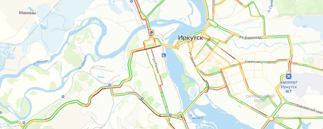 В Иркутске утром 13 марта образовались 10-балльные пробки