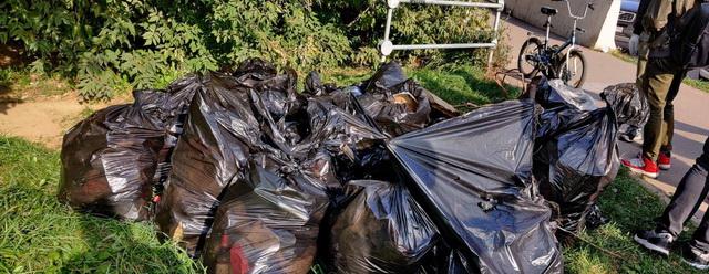 В Красногорске на субботнике собрали шесть кубометров мусора