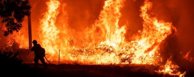 На территории Орска бушует крупный степной пожар