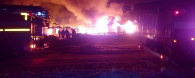 В Новосибирской области загорелась кровля школы на площади 800 кв.м