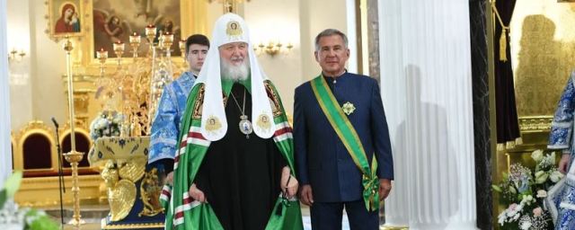 Предстоятель РПЦ Кирилл освятил восстановленный собор в Казани