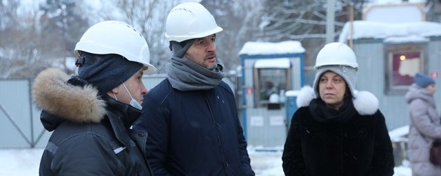 Виктор Неволин посетил стройплощадку нового корпуса школы №6