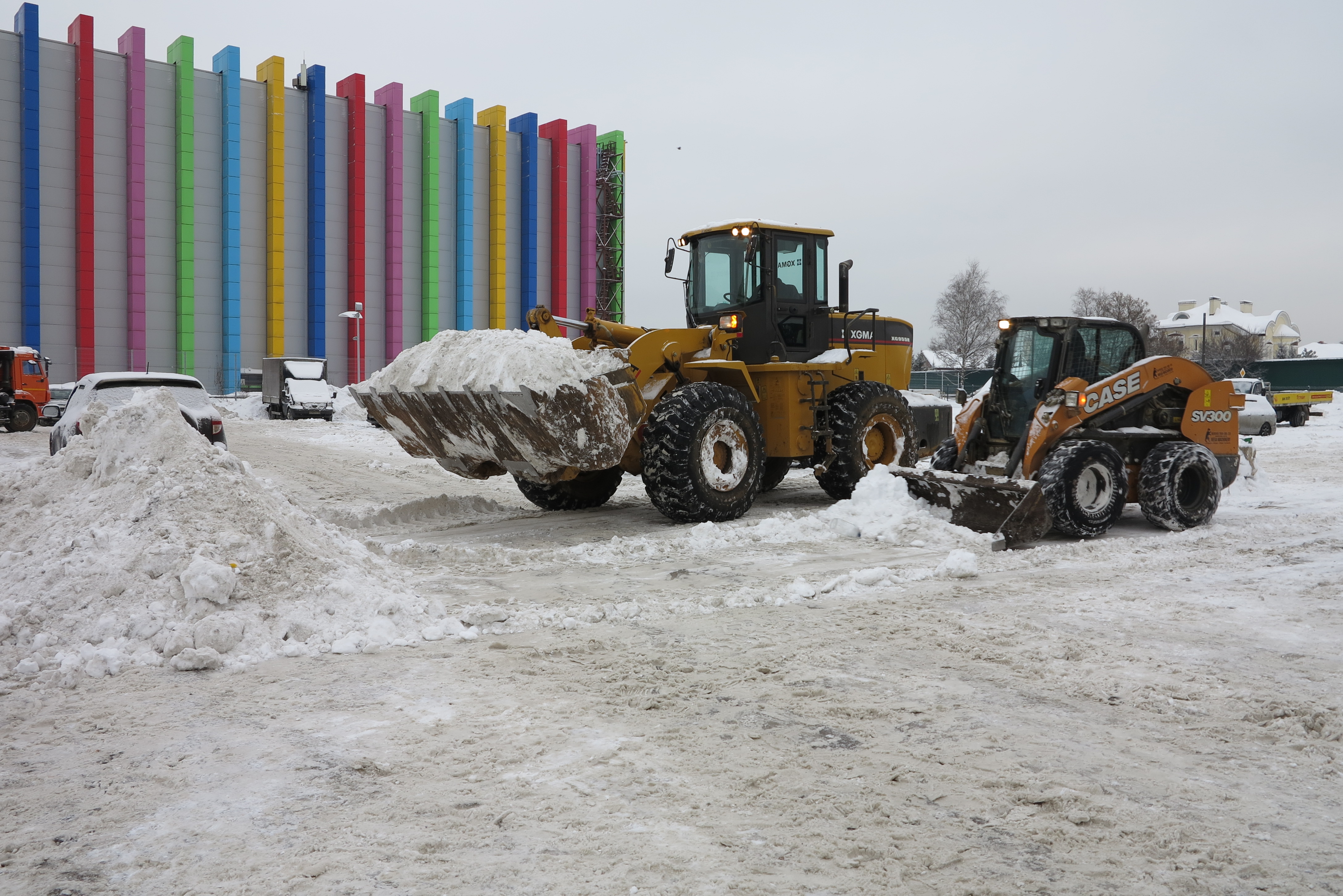 В Красногорске за прошедшие выходные собрали и вывезли 1,5 тысячи кубометров снега