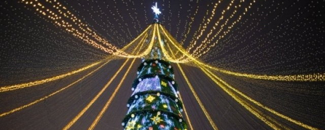 Около центра семьи «Казан» началась установка новогодней елки