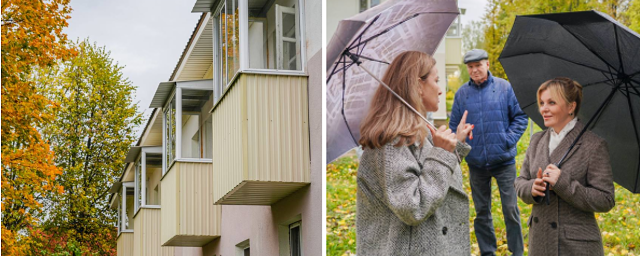 В Высоковске обновили балконы двух домов на улице Первомайской