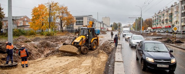 В Чебоксарах продолжается реконструкция улицы Гражданская