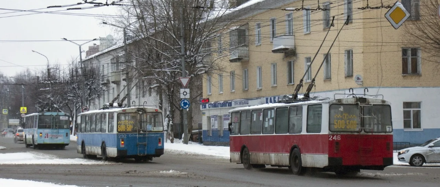 В пяти троллейбусах Йошкар-Олы разместили терминалы на поручнях
