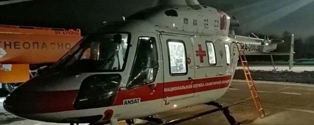 Вертолёт санавиации экстренно доставил в Кемерово опрокинувшего на себя кипяток младенца