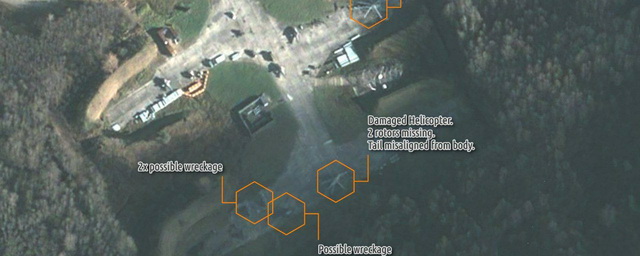 В сети появился спутниковый снимок с места подрыва вертолётов в Псковской области