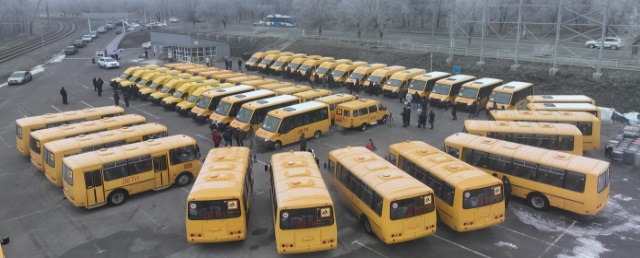 В Волгоградскую область поступило 55 новых школьных автобусов