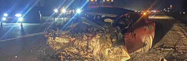 На трассе под Краснодаром погибли водители двух иномарок на встречной полосе движения