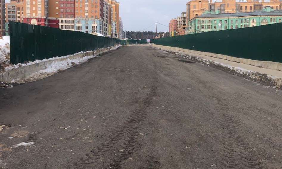 В «Митино О2» отремонтировали часть подъездной дороги к жилищному комплексу