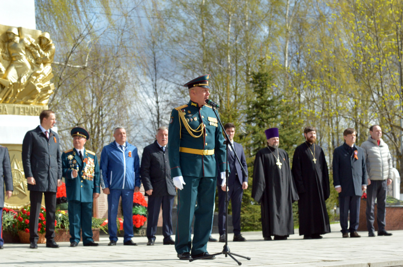 У мемориального комплекса «Рубеж обороны Москвы» прошел торжественный митинг