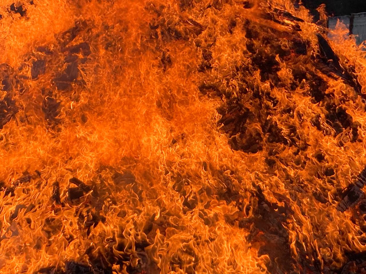 В Псковском районе сгорело 2 тонны льна