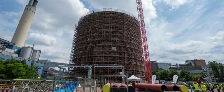 В Германии строят 45-метровый терморезервуар для решения проблемы с отоплением