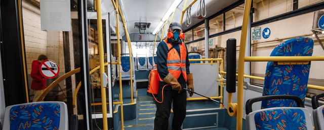 В Чебоксарах возобновили дезинфекцию салонов общественного транспорта