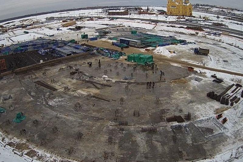 В Нижнем Новгороде до конца недели зальют половину фундамента будущего Ледового Дворца