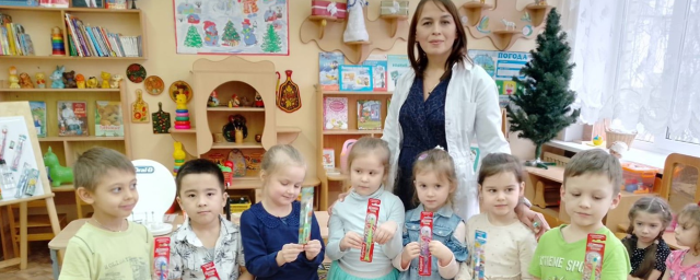 В Ивантеевке провели занятие по гигиене полости рта для детей