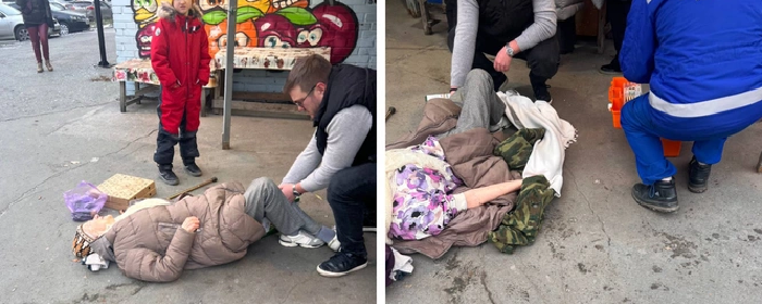 В Новосибирске пенсионерка замерзла, лежа у киоска в ожидании скорой помощи