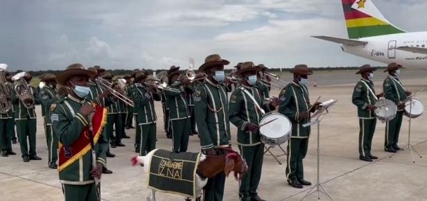 Лукашенко завершил визит в Зимбабве с оркестром и почетным караулом с козлом