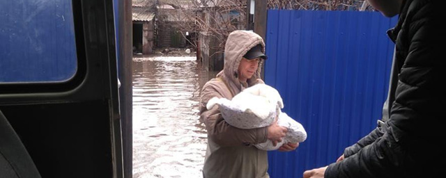В Радищево Ульяновской области из затопленного дома эвакуировали семью с младенцем